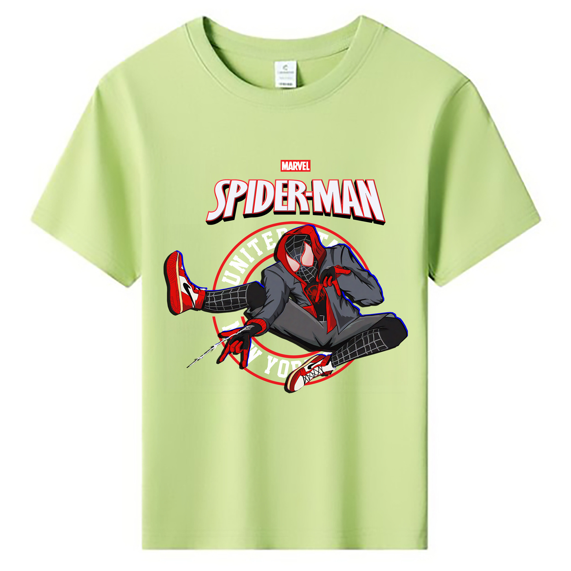 （画像用） Spider Man スパイダーマン 綿100％キッズTシャツ（フロントプリント）